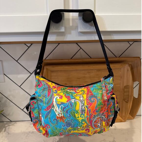 Lauren Ralph Lauren Bag Paisley Hobo Shoulder Bright Boho Colorful Y2K it girl - Picture 5 of 12